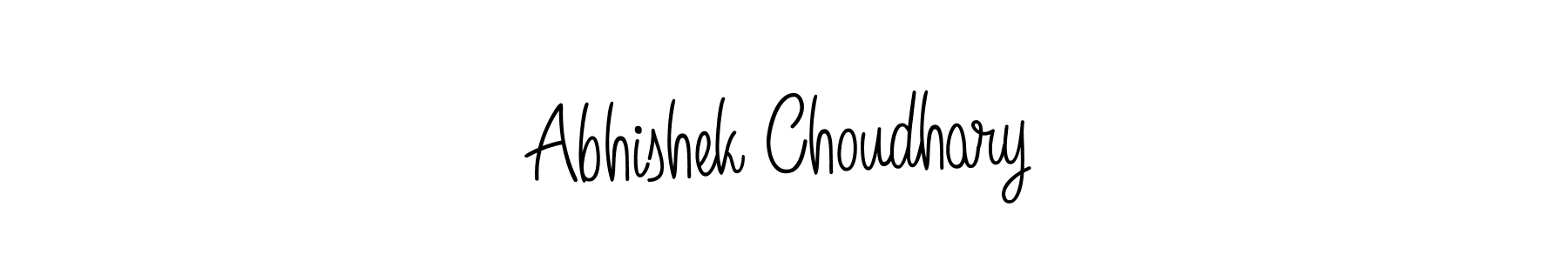 Use a signature maker to create a handwritten signature online. With this signature software, you can design (Angelique-Rose-font-FFP) your own signature for name Abhishek Choudhary. Abhishek Choudhary signature style 5 images and pictures png