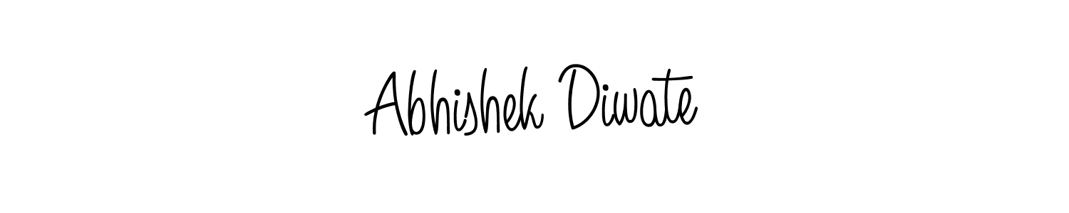 The best way (Angelique-Rose-font-FFP) to make a short signature is to pick only two or three words in your name. The name Abhishek Diwate include a total of six letters. For converting this name. Abhishek Diwate signature style 5 images and pictures png