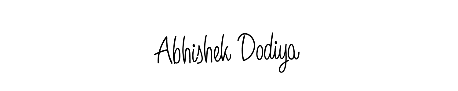 Make a beautiful signature design for name Abhishek Dodiya. With this signature (Angelique-Rose-font-FFP) style, you can create a handwritten signature for free. Abhishek Dodiya signature style 5 images and pictures png