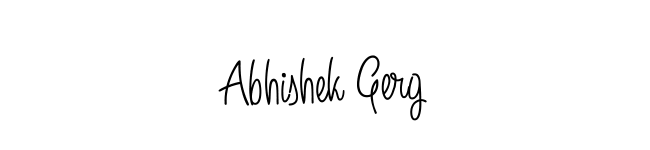 You should practise on your own different ways (Angelique-Rose-font-FFP) to write your name (Abhishek Gerg) in signature. don't let someone else do it for you. Abhishek Gerg signature style 5 images and pictures png