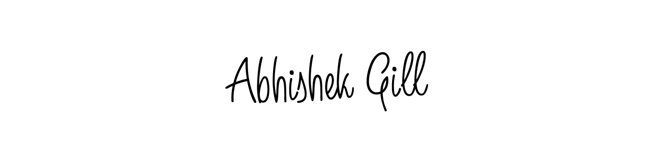 Make a beautiful signature design for name Abhishek Gill. With this signature (Angelique-Rose-font-FFP) style, you can create a handwritten signature for free. Abhishek Gill signature style 5 images and pictures png