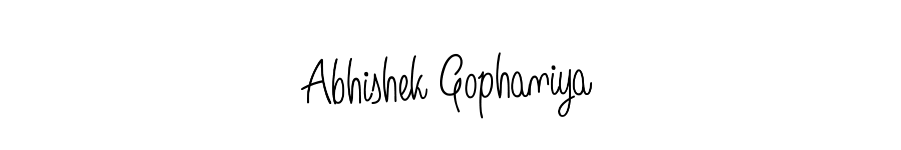 Create a beautiful signature design for name Abhishek Gophaniya. With this signature (Angelique-Rose-font-FFP) fonts, you can make a handwritten signature for free. Abhishek Gophaniya signature style 5 images and pictures png