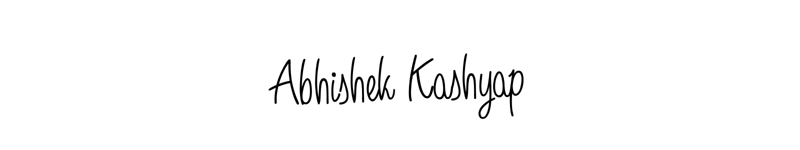 Use a signature maker to create a handwritten signature online. With this signature software, you can design (Angelique-Rose-font-FFP) your own signature for name Abhishek Kashyap. Abhishek Kashyap signature style 5 images and pictures png