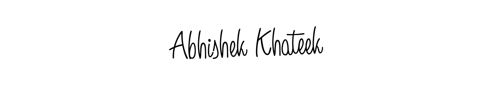 How to make Abhishek Khateek name signature. Use Angelique-Rose-font-FFP style for creating short signs online. This is the latest handwritten sign. Abhishek Khateek signature style 5 images and pictures png
