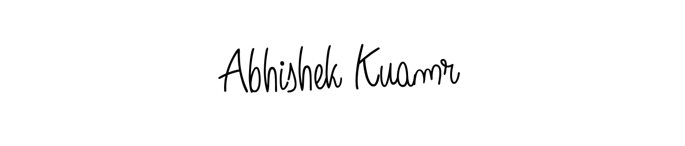 Also we have Abhishek Kuamr name is the best signature style. Create professional handwritten signature collection using Angelique-Rose-font-FFP autograph style. Abhishek Kuamr signature style 5 images and pictures png