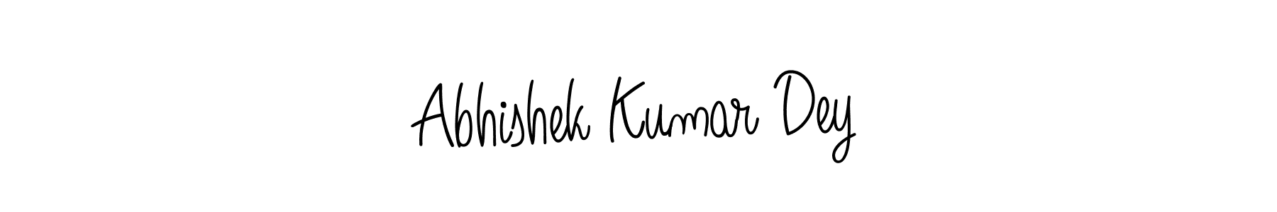 The best way (Angelique-Rose-font-FFP) to make a short signature is to pick only two or three words in your name. The name Abhishek Kumar Dey include a total of six letters. For converting this name. Abhishek Kumar Dey signature style 5 images and pictures png