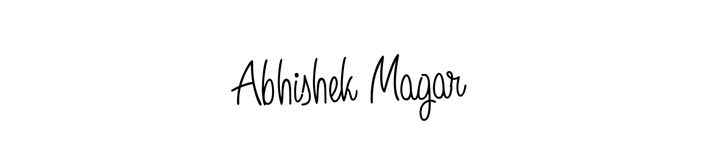 Make a beautiful signature design for name Abhishek Magar. With this signature (Angelique-Rose-font-FFP) style, you can create a handwritten signature for free. Abhishek Magar signature style 5 images and pictures png