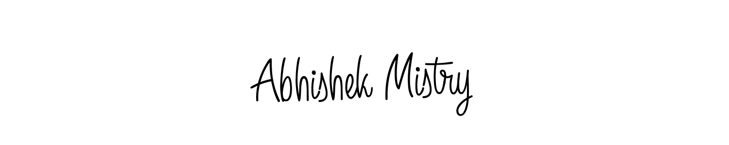 Use a signature maker to create a handwritten signature online. With this signature software, you can design (Angelique-Rose-font-FFP) your own signature for name Abhishek Mistry. Abhishek Mistry signature style 5 images and pictures png