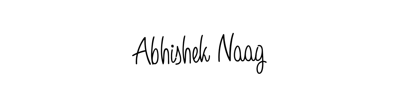 How to make Abhishek Naag name signature. Use Angelique-Rose-font-FFP style for creating short signs online. This is the latest handwritten sign. Abhishek Naag signature style 5 images and pictures png