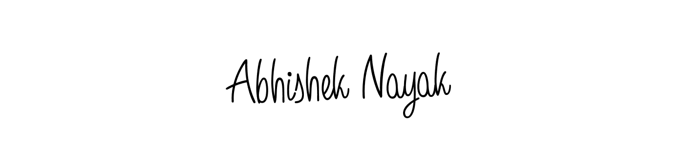 The best way (Angelique-Rose-font-FFP) to make a short signature is to pick only two or three words in your name. The name Abhishek Nayak include a total of six letters. For converting this name. Abhishek Nayak signature style 5 images and pictures png