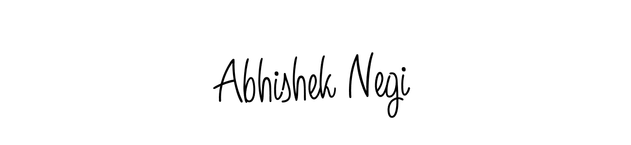 Make a beautiful signature design for name Abhishek Negi. With this signature (Angelique-Rose-font-FFP) style, you can create a handwritten signature for free. Abhishek Negi signature style 5 images and pictures png