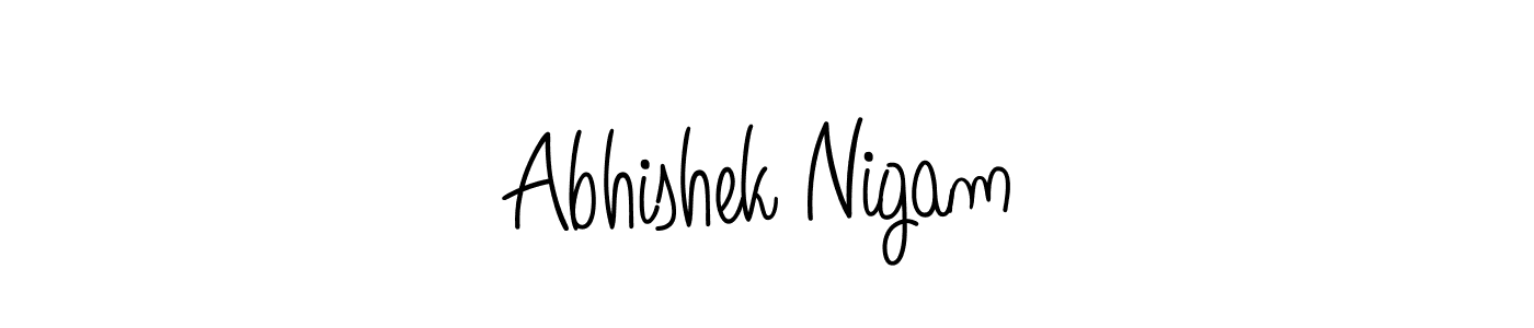This is the best signature style for the Abhishek Nigam name. Also you like these signature font (Angelique-Rose-font-FFP). Mix name signature. Abhishek Nigam signature style 5 images and pictures png