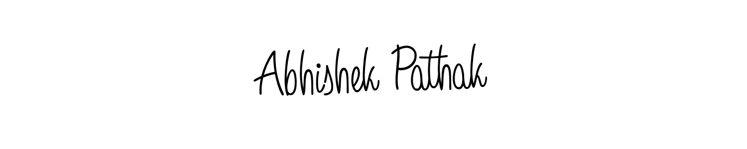 You should practise on your own different ways (Angelique-Rose-font-FFP) to write your name (Abhishek Pathak) in signature. don't let someone else do it for you. Abhishek Pathak signature style 5 images and pictures png