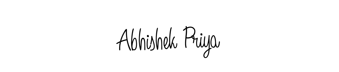 How to make Abhishek Priya signature? Angelique-Rose-font-FFP is a professional autograph style. Create handwritten signature for Abhishek Priya name. Abhishek Priya signature style 5 images and pictures png