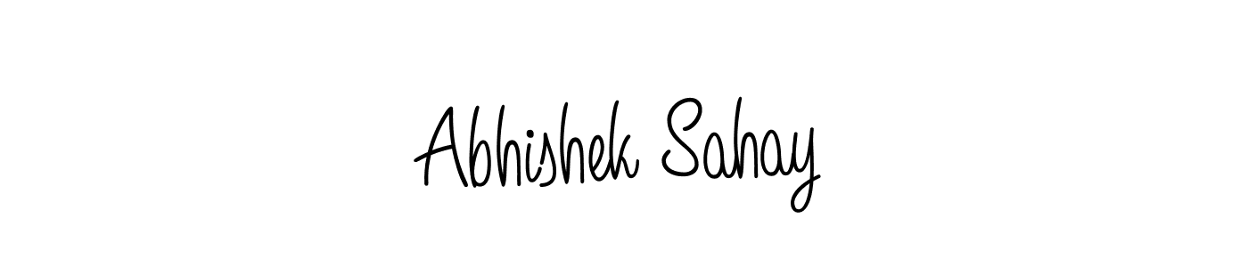 How to make Abhishek Sahay name signature. Use Angelique-Rose-font-FFP style for creating short signs online. This is the latest handwritten sign. Abhishek Sahay signature style 5 images and pictures png