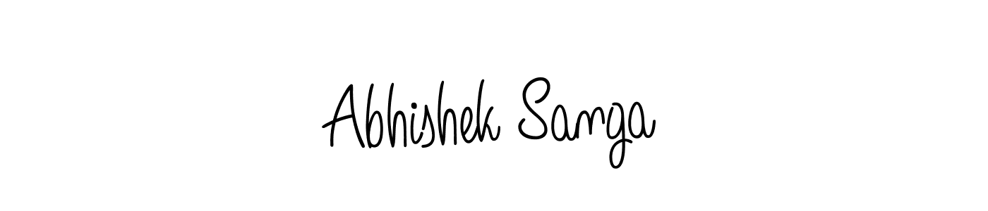 How to make Abhishek Sanga signature? Angelique-Rose-font-FFP is a professional autograph style. Create handwritten signature for Abhishek Sanga name. Abhishek Sanga signature style 5 images and pictures png