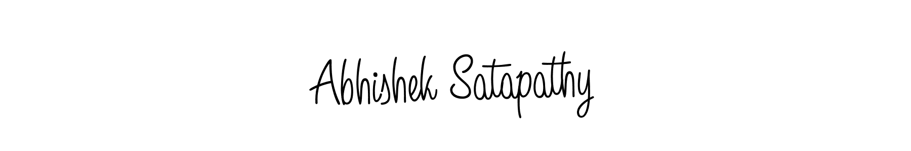 The best way (Angelique-Rose-font-FFP) to make a short signature is to pick only two or three words in your name. The name Abhishek Satapathy include a total of six letters. For converting this name. Abhishek Satapathy signature style 5 images and pictures png