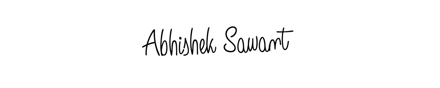 You should practise on your own different ways (Angelique-Rose-font-FFP) to write your name (Abhishek Sawant) in signature. don't let someone else do it for you. Abhishek Sawant signature style 5 images and pictures png