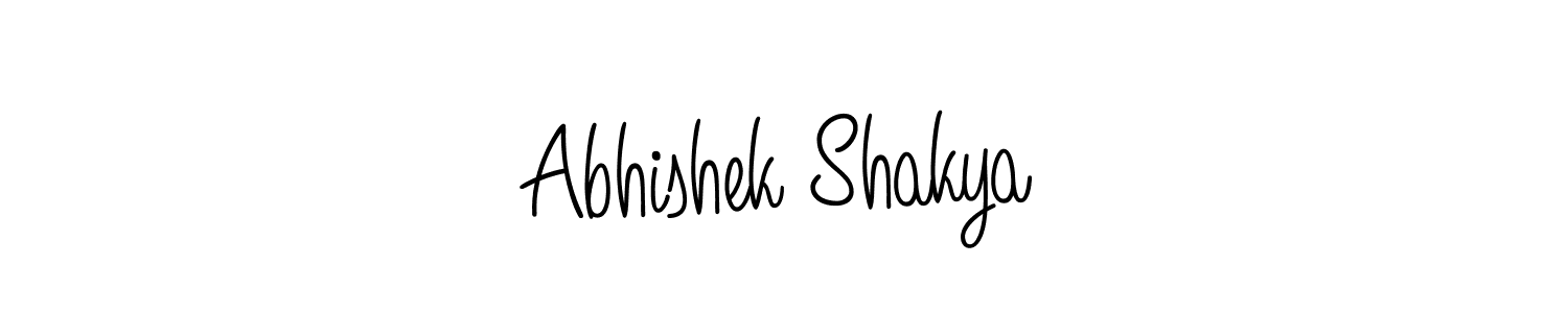 Use a signature maker to create a handwritten signature online. With this signature software, you can design (Angelique-Rose-font-FFP) your own signature for name Abhishek Shakya. Abhishek Shakya signature style 5 images and pictures png