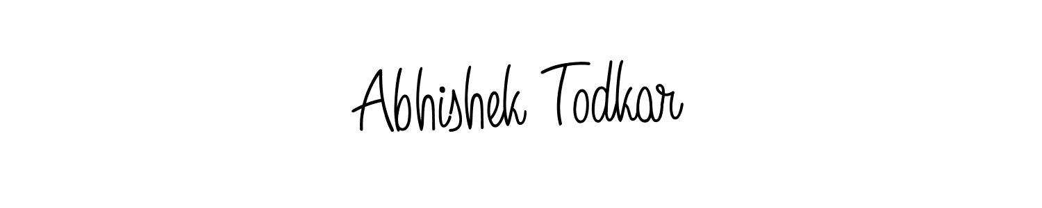 Angelique-Rose-font-FFP is a professional signature style that is perfect for those who want to add a touch of class to their signature. It is also a great choice for those who want to make their signature more unique. Get Abhishek Todkar name to fancy signature for free. Abhishek Todkar signature style 5 images and pictures png