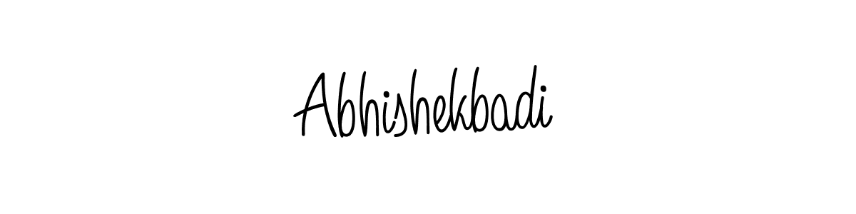 Design your own signature with our free online signature maker. With this signature software, you can create a handwritten (Angelique-Rose-font-FFP) signature for name Abhishekbadi. Abhishekbadi signature style 5 images and pictures png