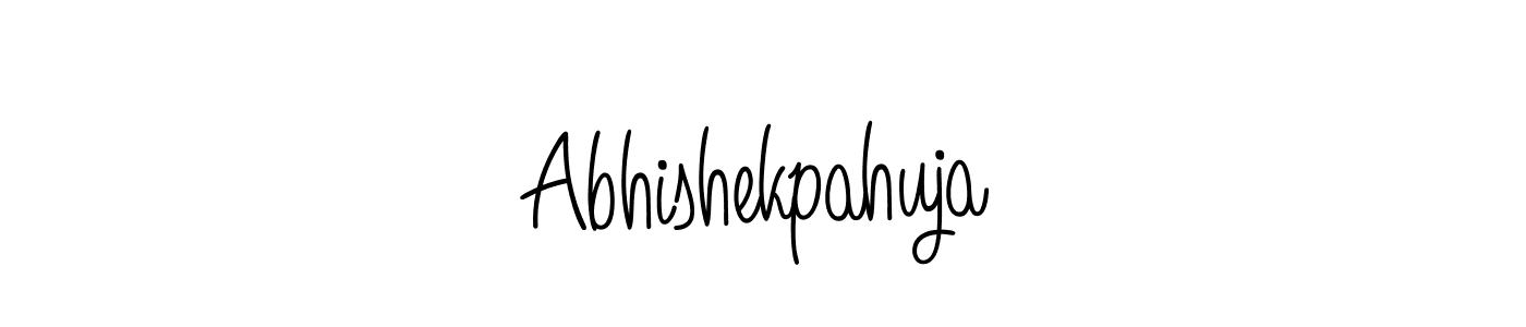 How to make Abhishekpahuja name signature. Use Angelique-Rose-font-FFP style for creating short signs online. This is the latest handwritten sign. Abhishekpahuja signature style 5 images and pictures png