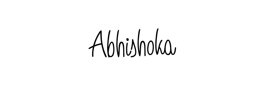 Use a signature maker to create a handwritten signature online. With this signature software, you can design (Angelique-Rose-font-FFP) your own signature for name Abhishoka. Abhishoka signature style 5 images and pictures png