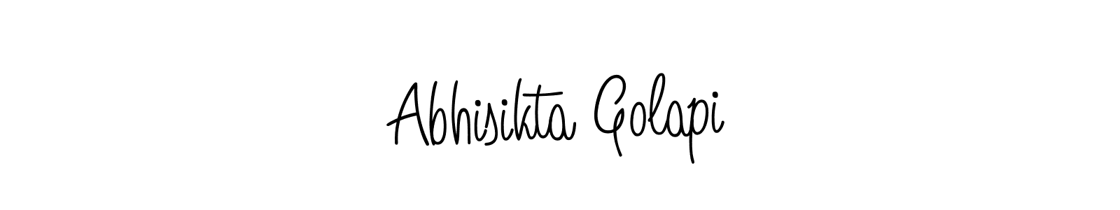 How to make Abhisikta Golapi name signature. Use Angelique-Rose-font-FFP style for creating short signs online. This is the latest handwritten sign. Abhisikta Golapi signature style 5 images and pictures png