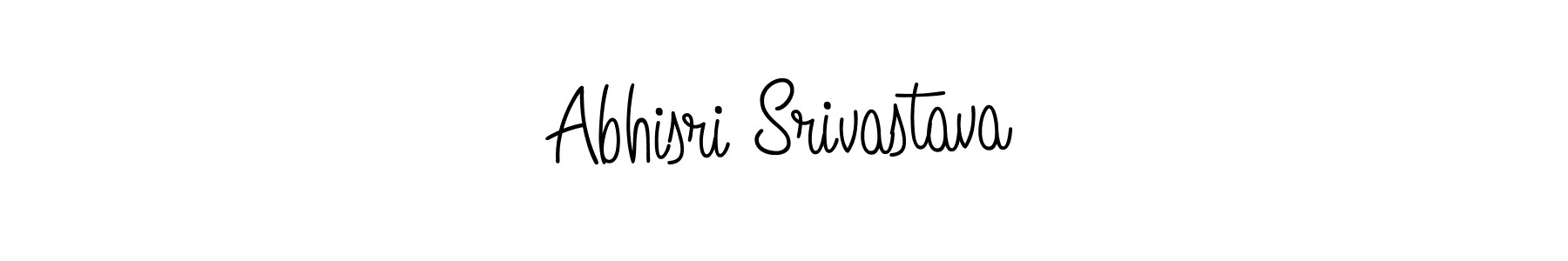 Use a signature maker to create a handwritten signature online. With this signature software, you can design (Angelique-Rose-font-FFP) your own signature for name Abhisri Srivastava. Abhisri Srivastava signature style 5 images and pictures png