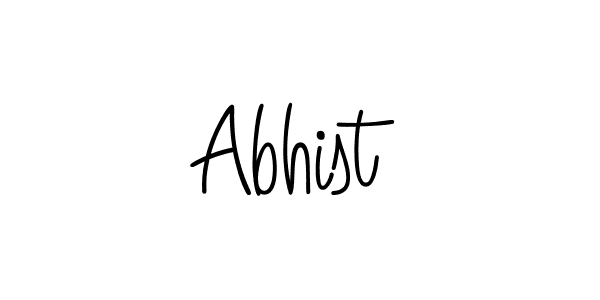 Design your own signature with our free online signature maker. With this signature software, you can create a handwritten (Angelique-Rose-font-FFP) signature for name Abhist. Abhist signature style 5 images and pictures png