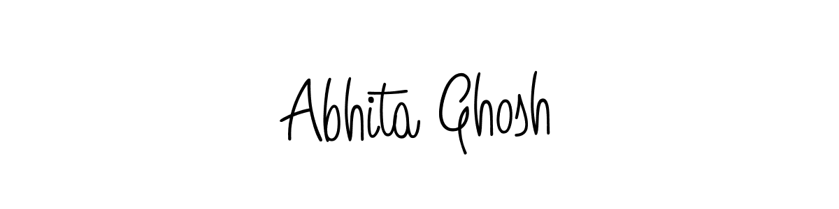 Design your own signature with our free online signature maker. With this signature software, you can create a handwritten (Angelique-Rose-font-FFP) signature for name Abhita Ghosh. Abhita Ghosh signature style 5 images and pictures png
