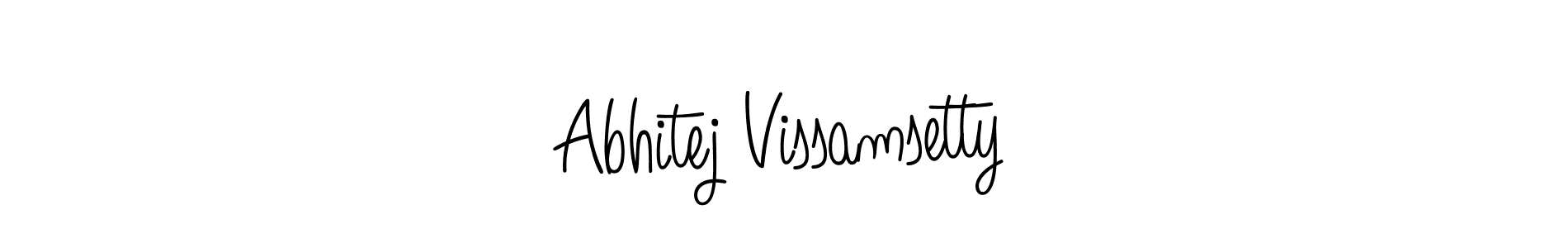 if you are searching for the best signature style for your name Abhitej Vissamsetty. so please give up your signature search. here we have designed multiple signature styles  using Angelique-Rose-font-FFP. Abhitej Vissamsetty signature style 5 images and pictures png