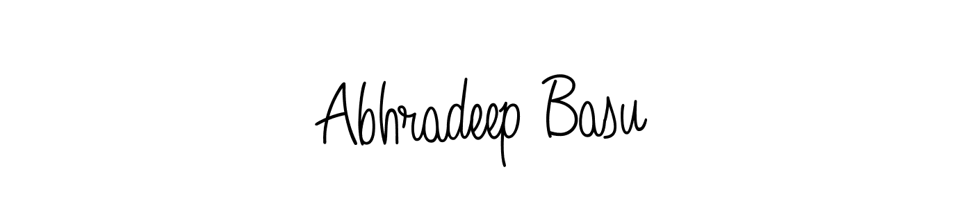 Design your own signature with our free online signature maker. With this signature software, you can create a handwritten (Angelique-Rose-font-FFP) signature for name Abhradeep Basu. Abhradeep Basu signature style 5 images and pictures png