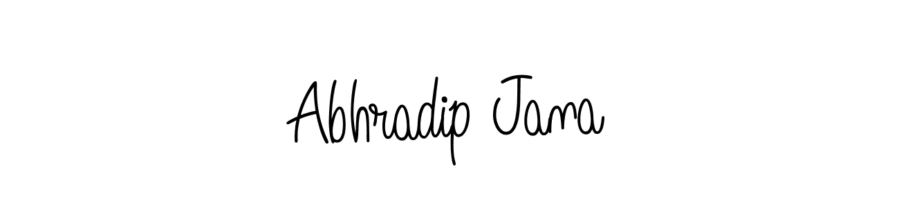 Design your own signature with our free online signature maker. With this signature software, you can create a handwritten (Angelique-Rose-font-FFP) signature for name Abhradip Jana. Abhradip Jana signature style 5 images and pictures png