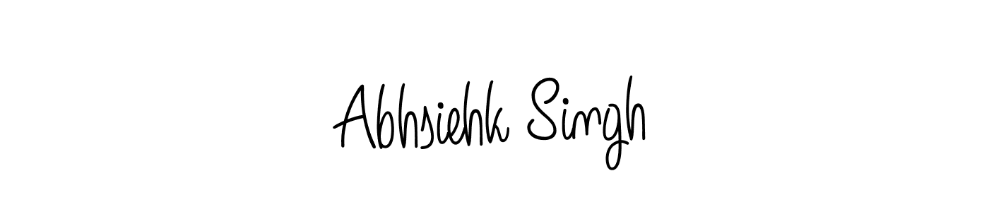 How to make Abhsiehk Singh name signature. Use Angelique-Rose-font-FFP style for creating short signs online. This is the latest handwritten sign. Abhsiehk Singh signature style 5 images and pictures png