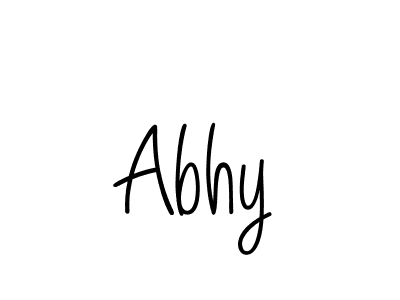 Make a beautiful signature design for name Abhy. With this signature (Angelique-Rose-font-FFP) style, you can create a handwritten signature for free. Abhy signature style 5 images and pictures png