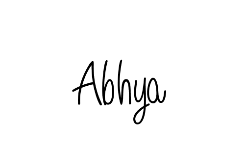 The best way (Angelique-Rose-font-FFP) to make a short signature is to pick only two or three words in your name. The name Abhya include a total of six letters. For converting this name. Abhya signature style 5 images and pictures png