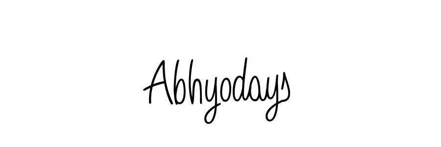 How to make Abhyodays name signature. Use Angelique-Rose-font-FFP style for creating short signs online. This is the latest handwritten sign. Abhyodays signature style 5 images and pictures png