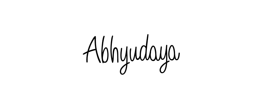 Create a beautiful signature design for name Abhyudaya. With this signature (Angelique-Rose-font-FFP) fonts, you can make a handwritten signature for free. Abhyudaya signature style 5 images and pictures png