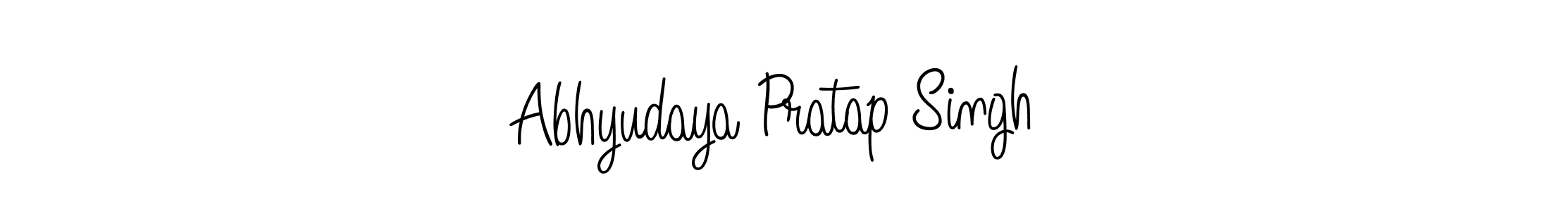 Use a signature maker to create a handwritten signature online. With this signature software, you can design (Angelique-Rose-font-FFP) your own signature for name Abhyudaya Pratap Singh. Abhyudaya Pratap Singh signature style 5 images and pictures png