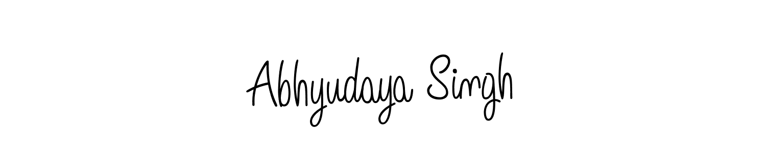 Create a beautiful signature design for name Abhyudaya Singh. With this signature (Angelique-Rose-font-FFP) fonts, you can make a handwritten signature for free. Abhyudaya Singh signature style 5 images and pictures png