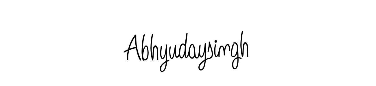 You should practise on your own different ways (Angelique-Rose-font-FFP) to write your name (Abhyudaysingh) in signature. don't let someone else do it for you. Abhyudaysingh signature style 5 images and pictures png