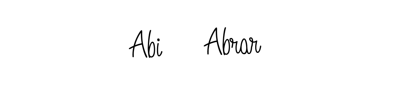 How to make Abi     Abrar name signature. Use Angelique-Rose-font-FFP style for creating short signs online. This is the latest handwritten sign. Abi     Abrar signature style 5 images and pictures png
