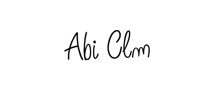 Make a beautiful signature design for name Abi Clm. With this signature (Angelique-Rose-font-FFP) style, you can create a handwritten signature for free. Abi Clm signature style 5 images and pictures png