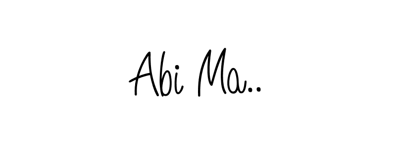 Use a signature maker to create a handwritten signature online. With this signature software, you can design (Angelique-Rose-font-FFP) your own signature for name Abi Ma... Abi Ma.. signature style 5 images and pictures png