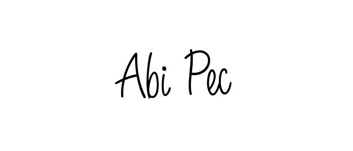 Use a signature maker to create a handwritten signature online. With this signature software, you can design (Angelique-Rose-font-FFP) your own signature for name Abi Pec. Abi Pec signature style 5 images and pictures png