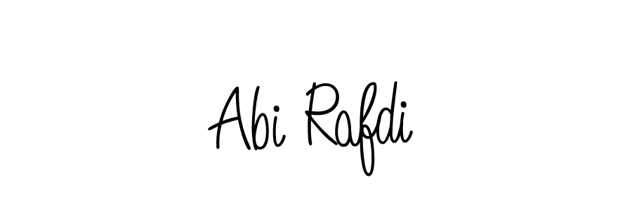 You should practise on your own different ways (Angelique-Rose-font-FFP) to write your name (Abi Rafdi) in signature. don't let someone else do it for you. Abi Rafdi signature style 5 images and pictures png