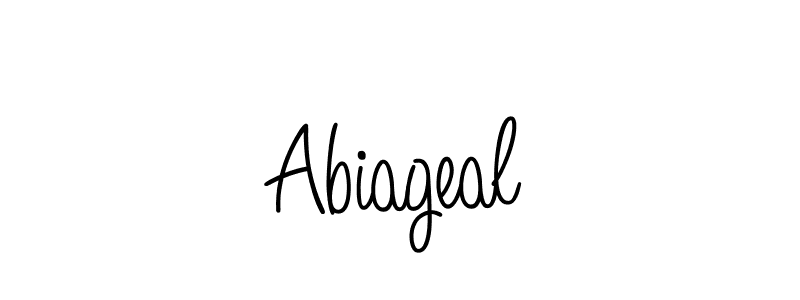 Design your own signature with our free online signature maker. With this signature software, you can create a handwritten (Angelique-Rose-font-FFP) signature for name Abiageal. Abiageal signature style 5 images and pictures png