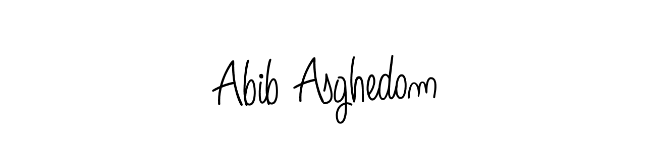 The best way (Angelique-Rose-font-FFP) to make a short signature is to pick only two or three words in your name. The name Abib Asghedom include a total of six letters. For converting this name. Abib Asghedom signature style 5 images and pictures png