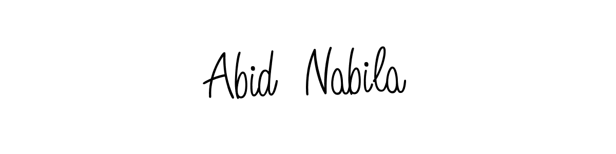 Also You can easily find your signature by using the search form. We will create Abid  Nabila name handwritten signature images for you free of cost using Angelique-Rose-font-FFP sign style. Abid  Nabila signature style 5 images and pictures png